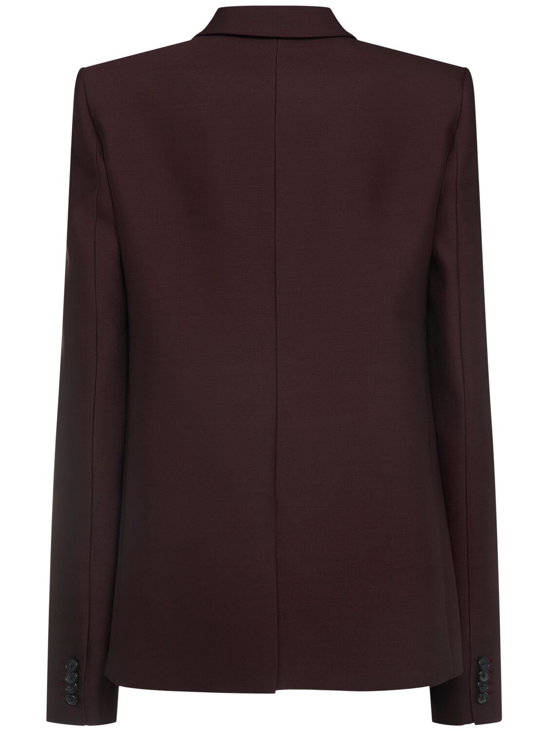 Khaite Silvannah Wool And Silk Blazer In Brown