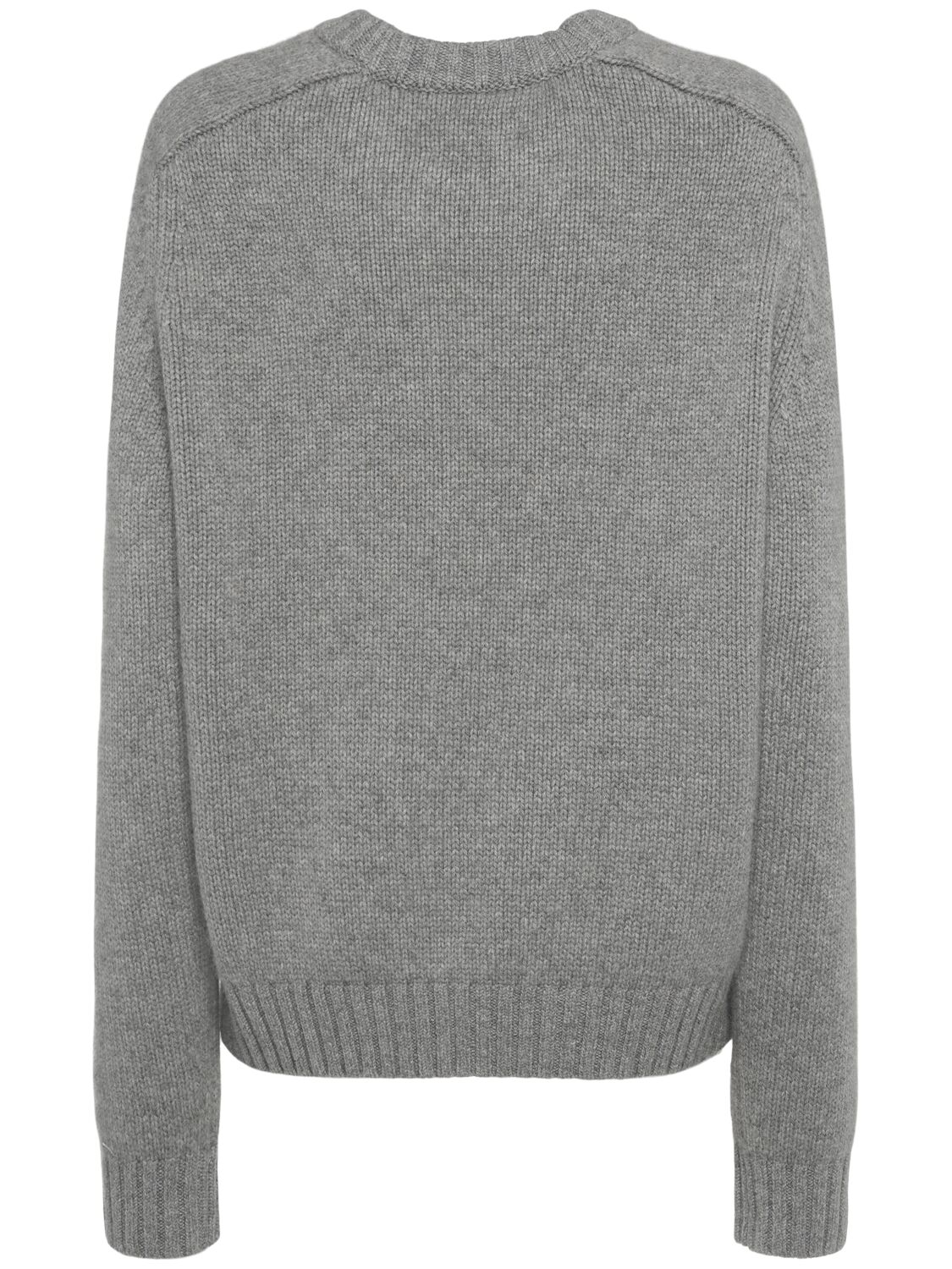 Khaite Mae Cashmere Crewneck Sweater In Gray