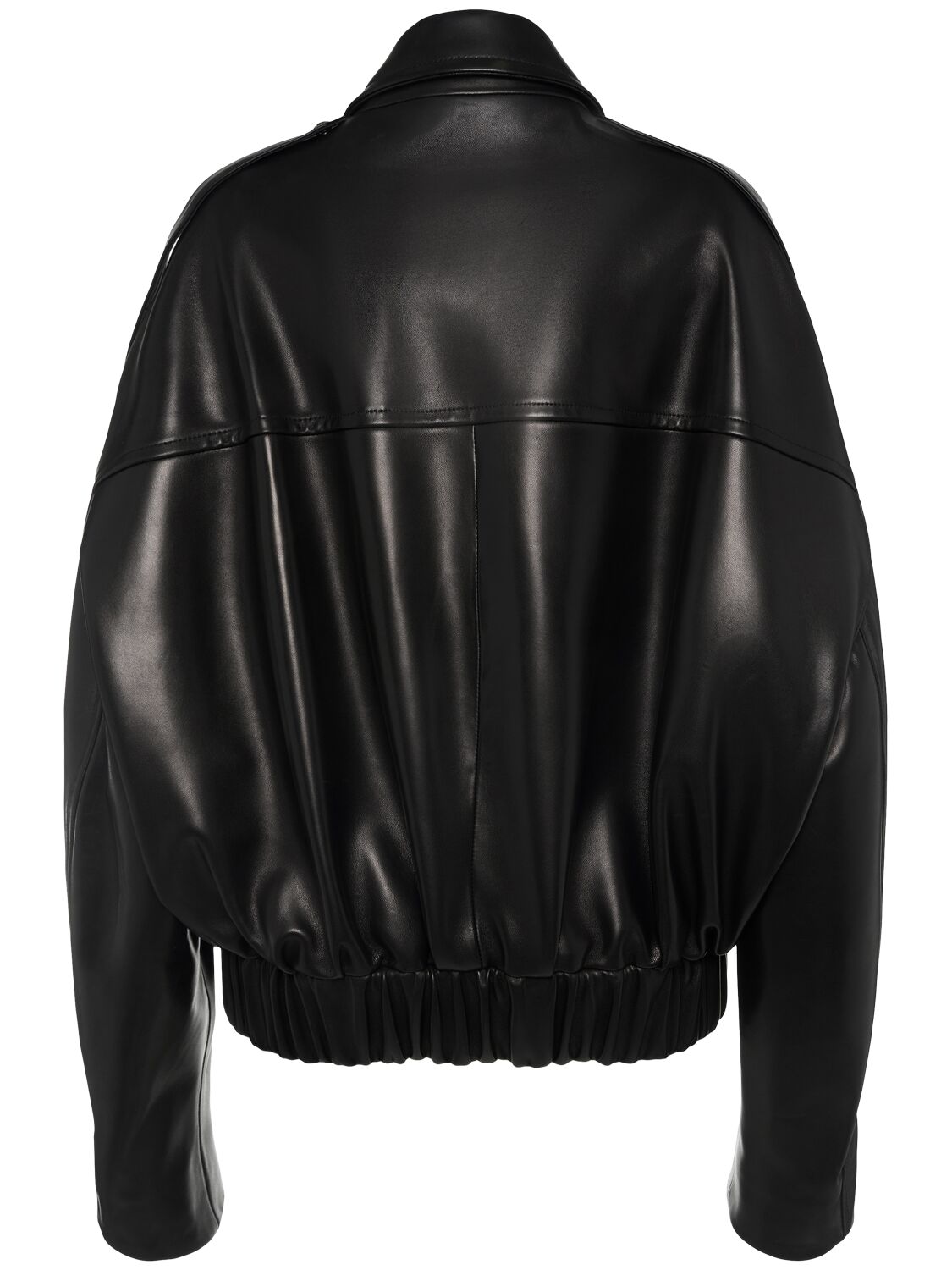 Khaite Owey Zip-up Leather Jacket In Black