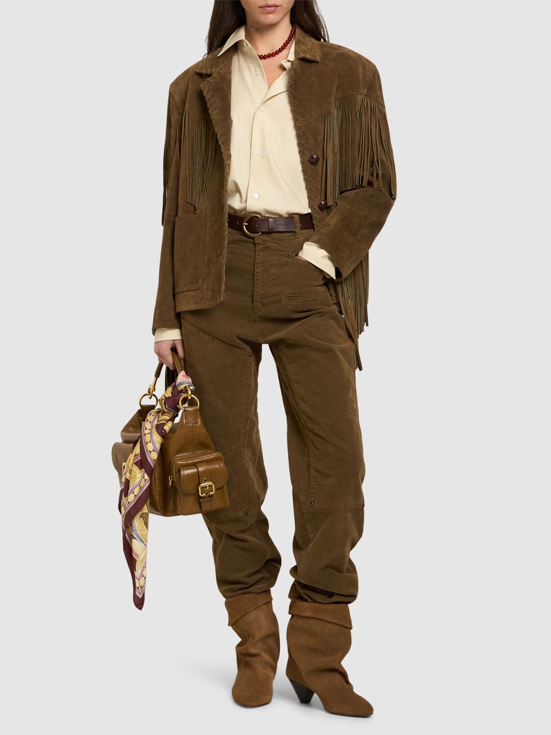 ISABEL MARANT EMMY VELVET STRAIGHT PANTS 