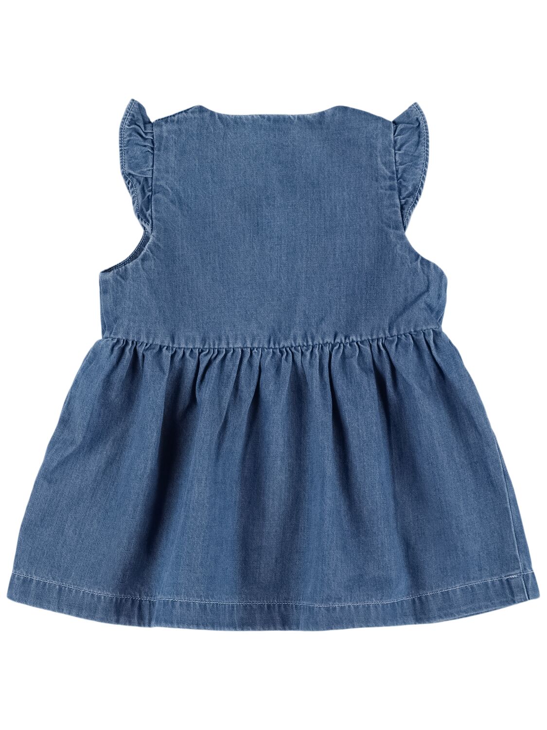 Petit Bateau Cotton Denim Dress In Blue
