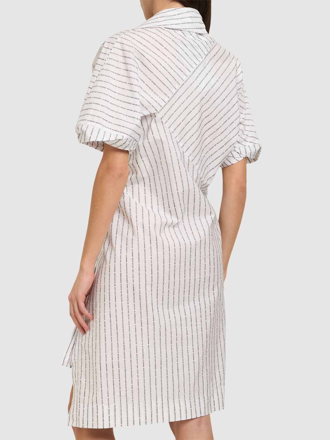 Shop Vivienne Westwood Natalia Asymmetric Poplin Shirt Dress In White