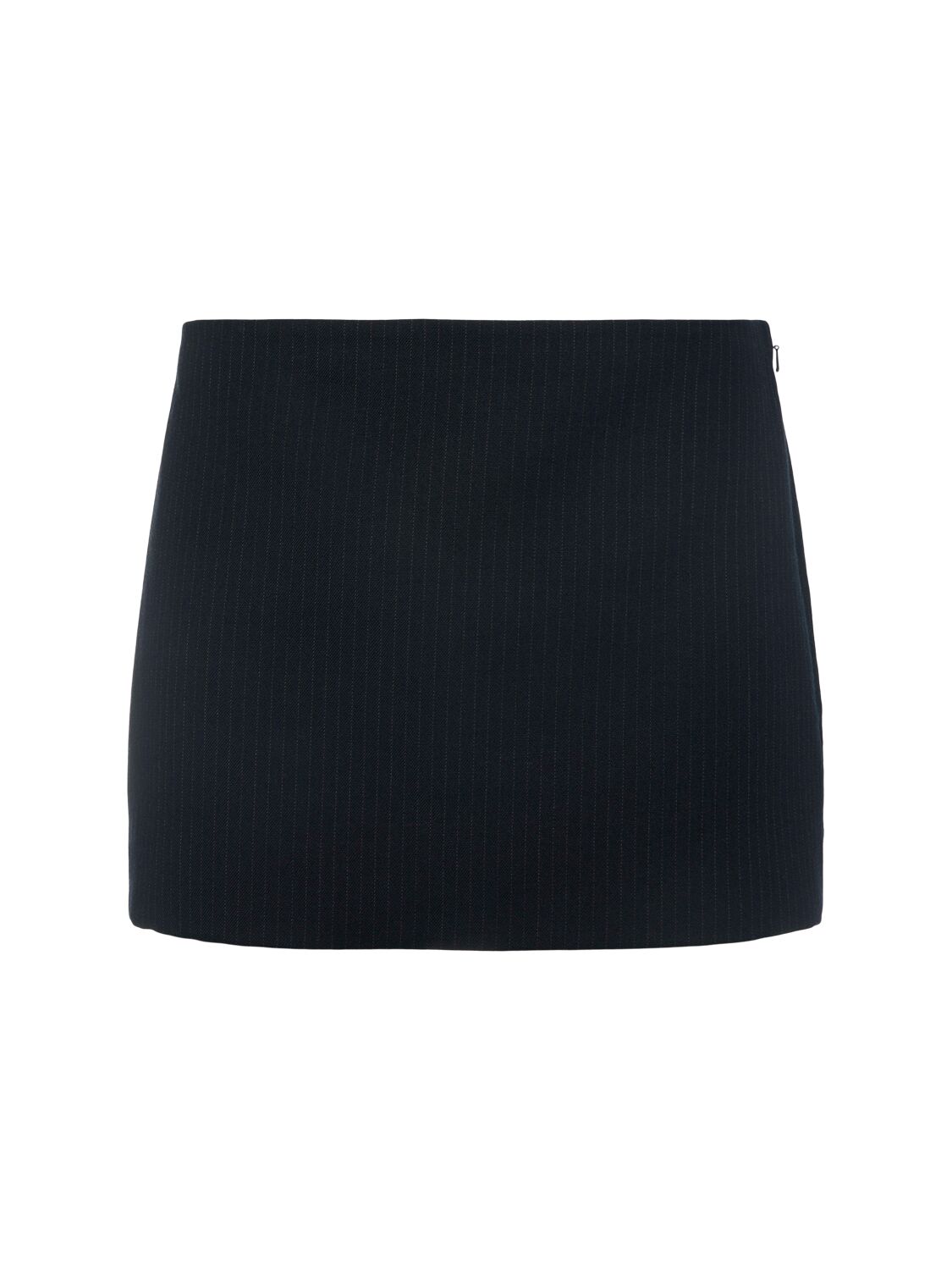 Khaite Jett Virgin Wool Blend Mini Skirt In Black