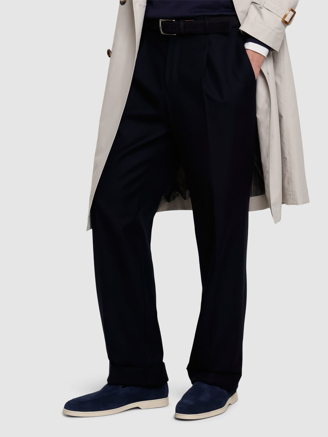 Doucal's Tassel Suede Loafers In Blue
