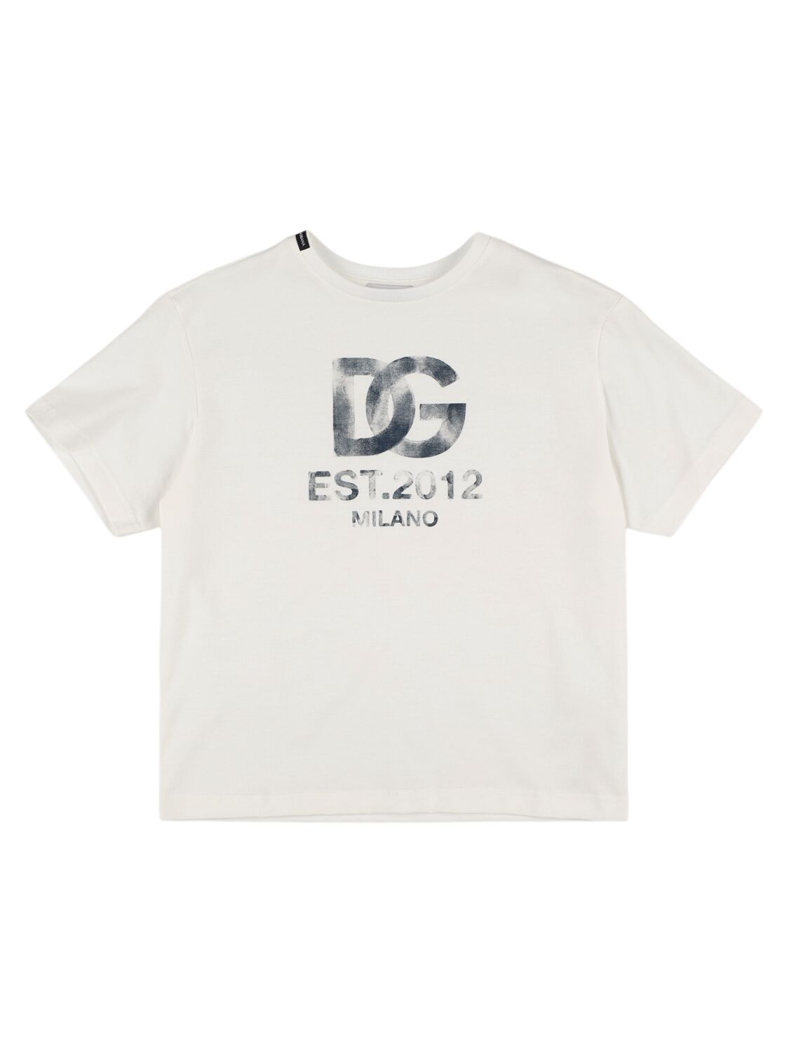 Image of Printed Cotton Jersey T-shirt W/logo