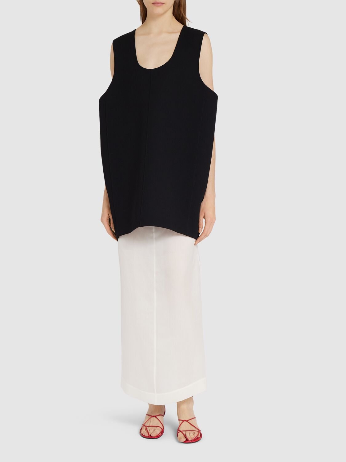Khaite Lilith Compact Crepe Jersey Maxi Skirt