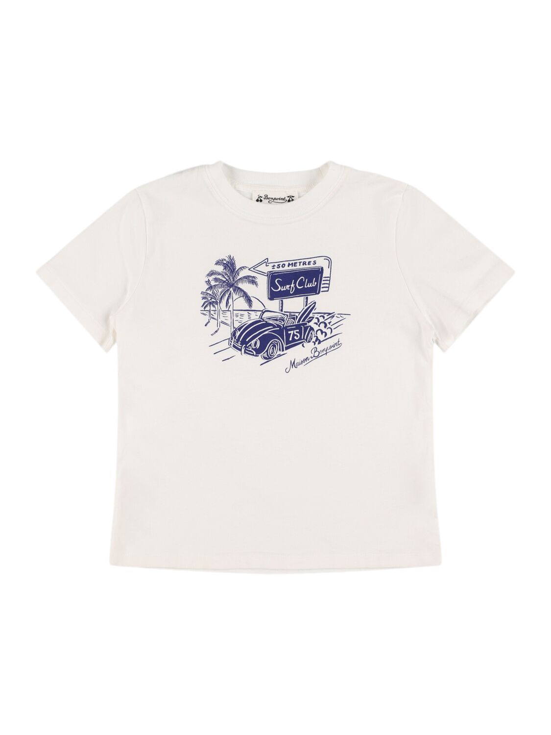 Bonpoint Printed Cotton Jersey T-shirt In White