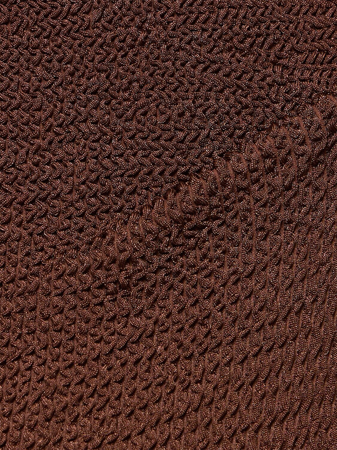 Hunza G Square Neck One Piece Swimsuit In Brown