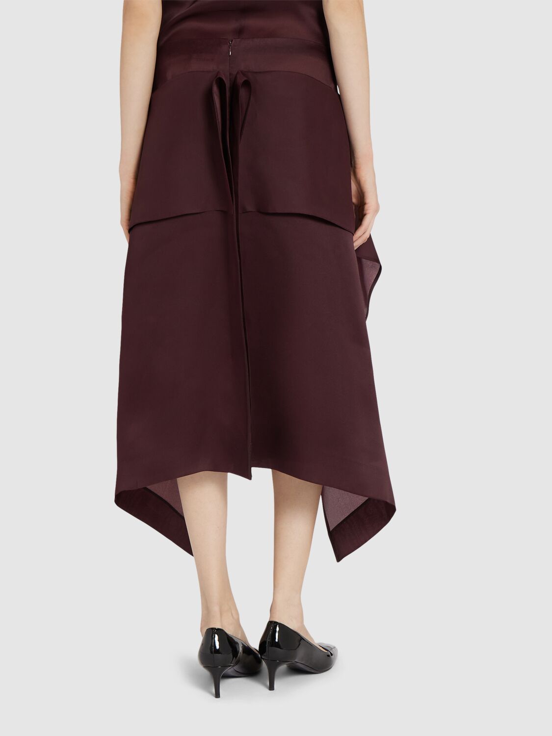 Khaite Nina Layered Panel Midi Skirt