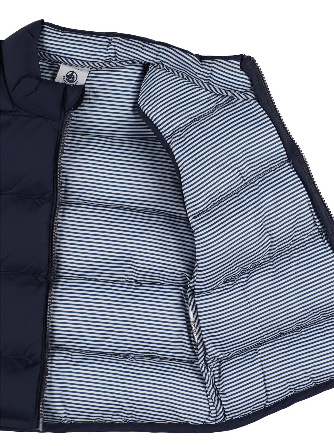 Petit Bateau Poly Puffer Vest In Blue