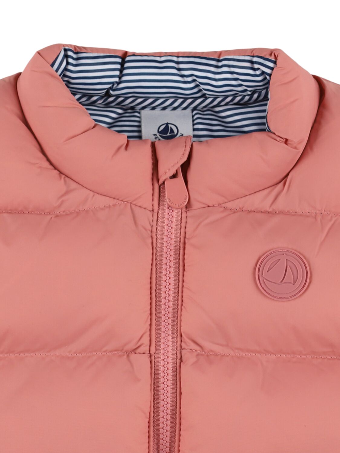 Petit Bateau Poly Puffer Vest In Pink