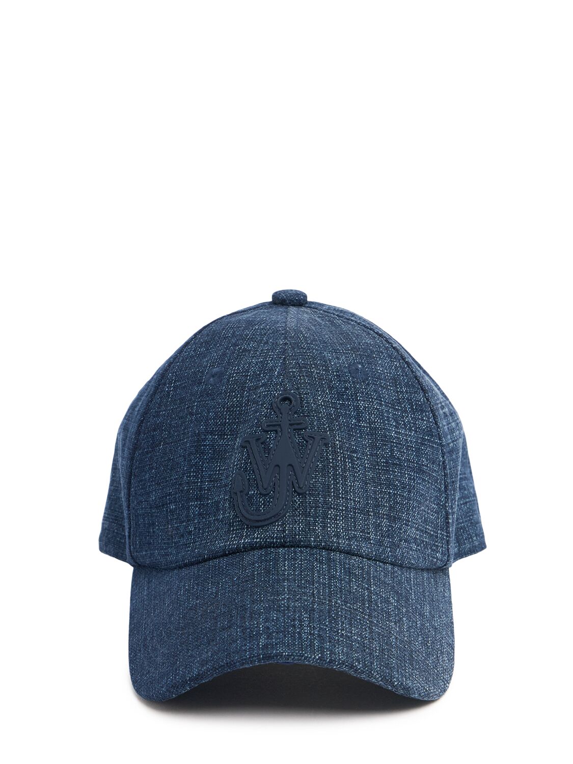 Jw Anderson Denim Baseball Cap In Blue