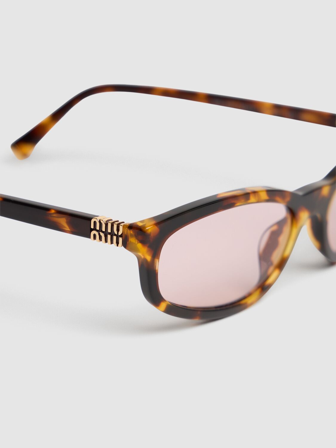 Miu Miu Regard Acetate Sunglasses In Havana/pink