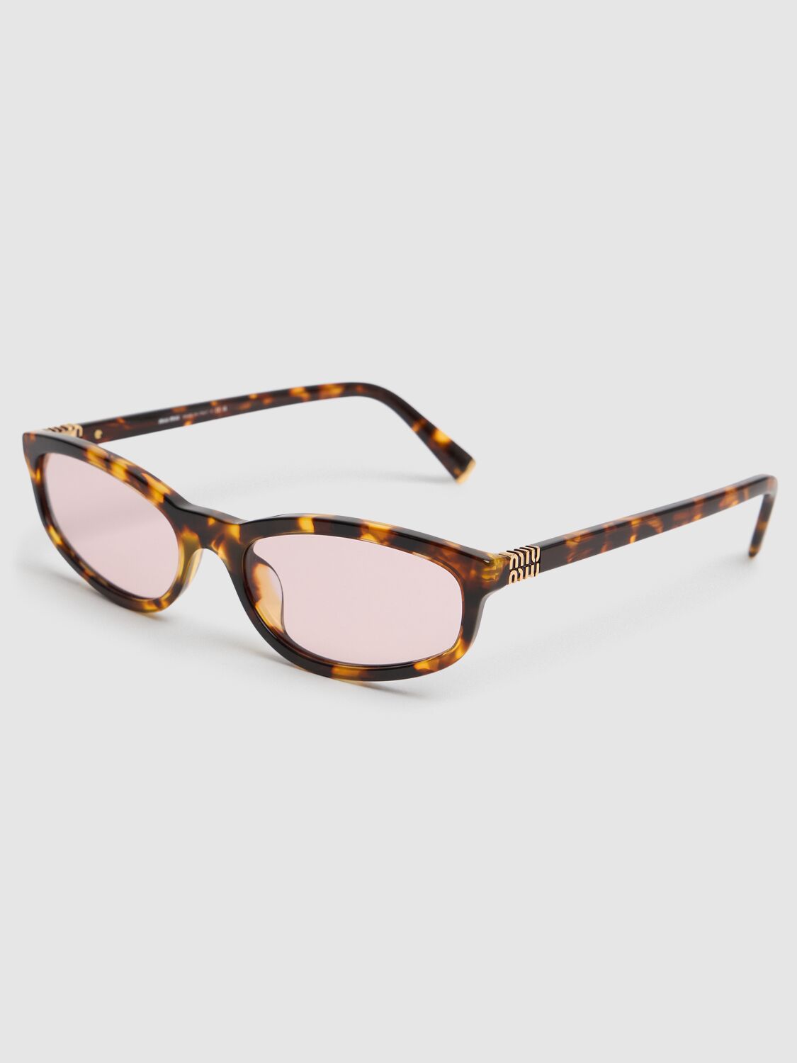 Miu Miu Regard Acetate Sunglasses In Havana/pink