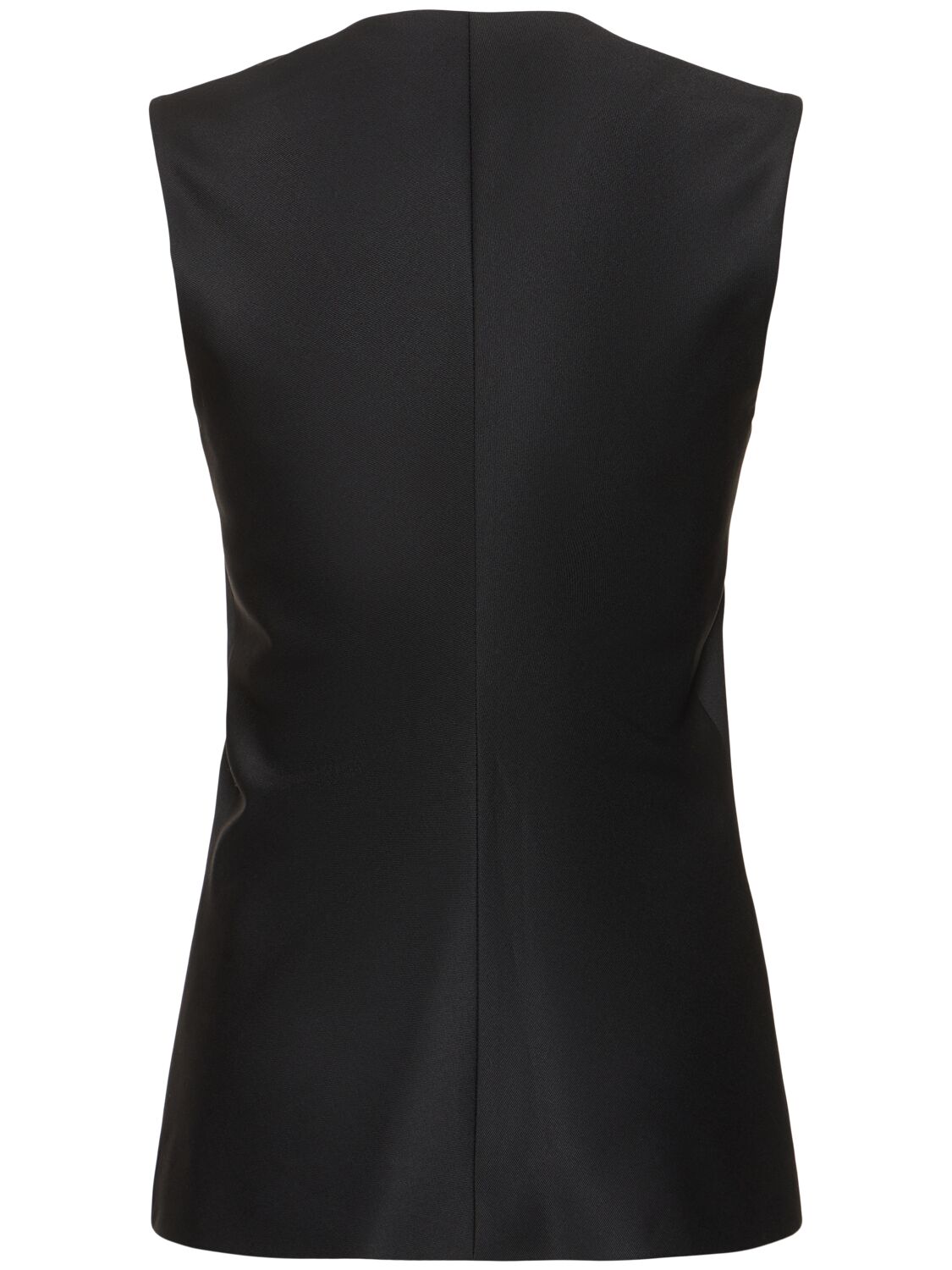 Low Classic Wool Blend Vest In Black