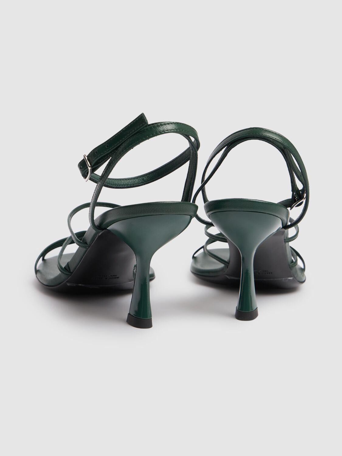 Christopher Esber 70mm Blaze Leather Sandals In Evergreen