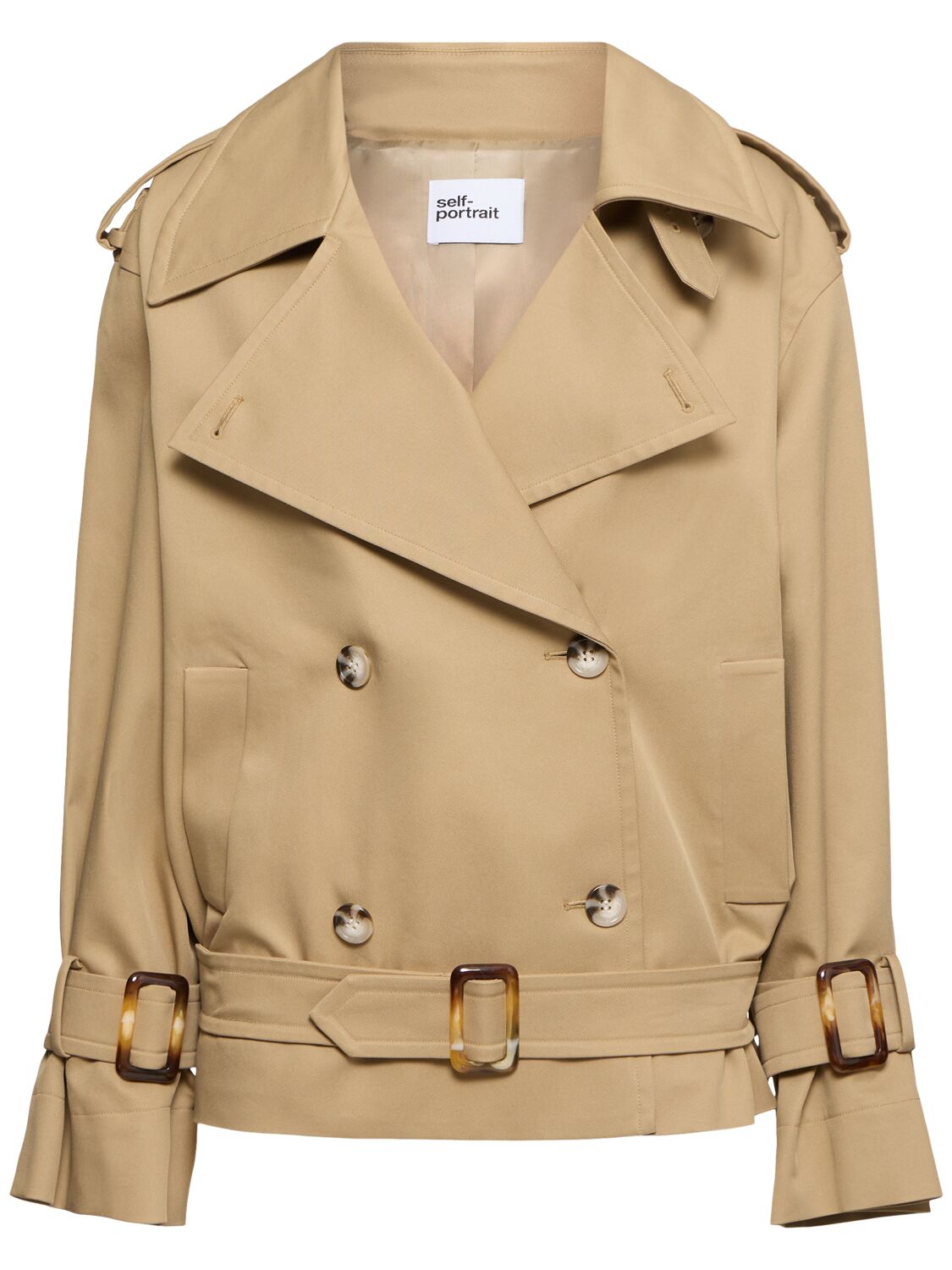 Self-portrait Women Beige Trench Coat