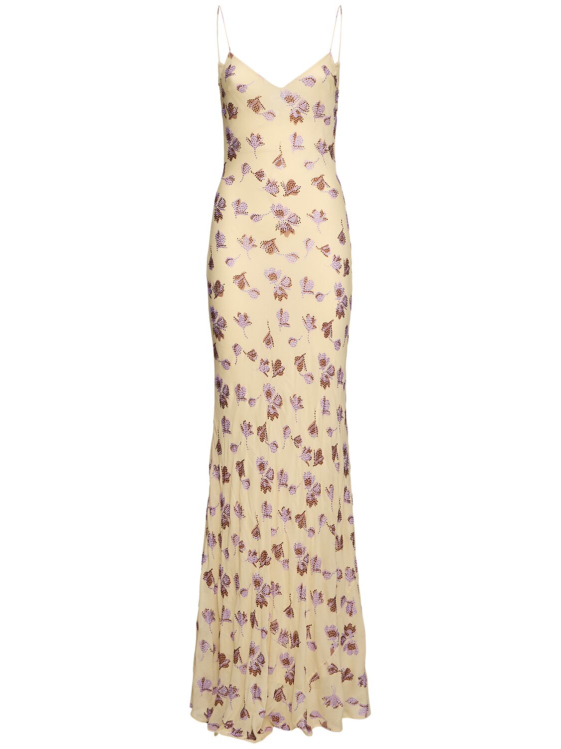 Self-portrait Floral Embellished Viscose Maxi Dress