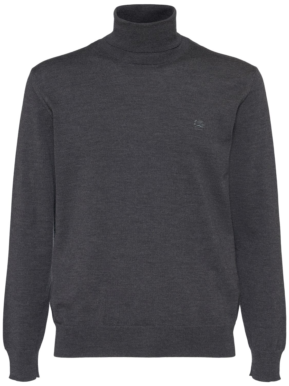 Pull-over Col Roulé En Laine À Logo - ETRO - Modalova