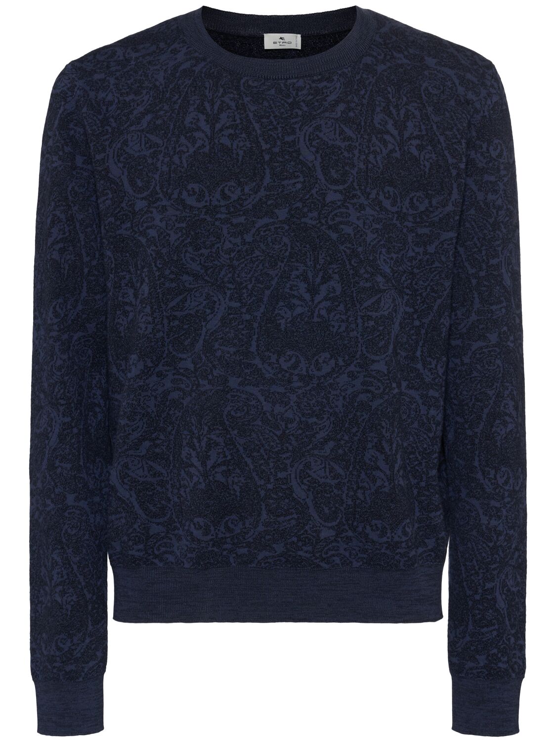 Pull-over Col Rond En Laine Mélangée Jacquard - ETRO - Modalova