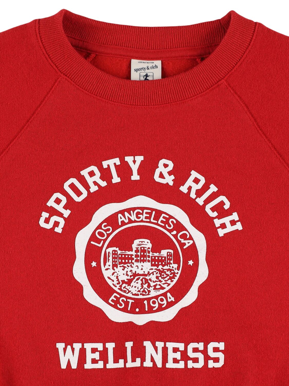 SPORTY AND RICH EMBLEM PRINTED CREWNECK SWEATSHIRT 