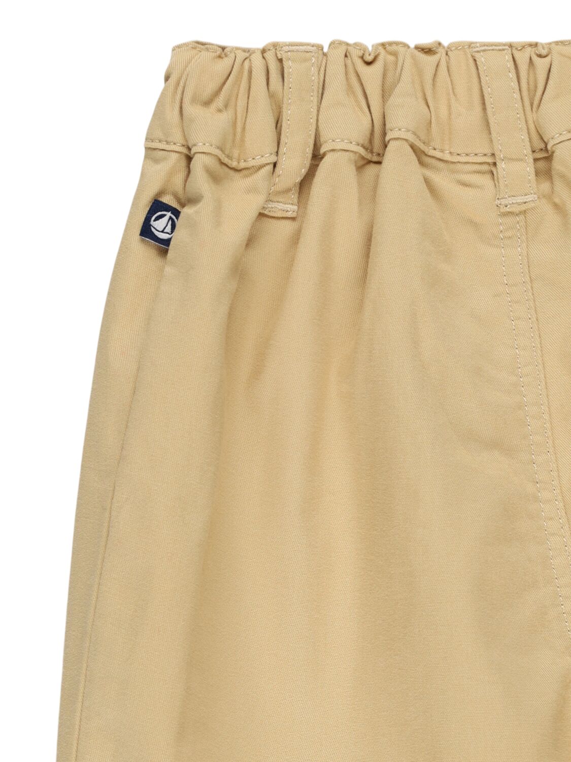 Petit Bateau Cotton Blend Gabardine Pants In Beige