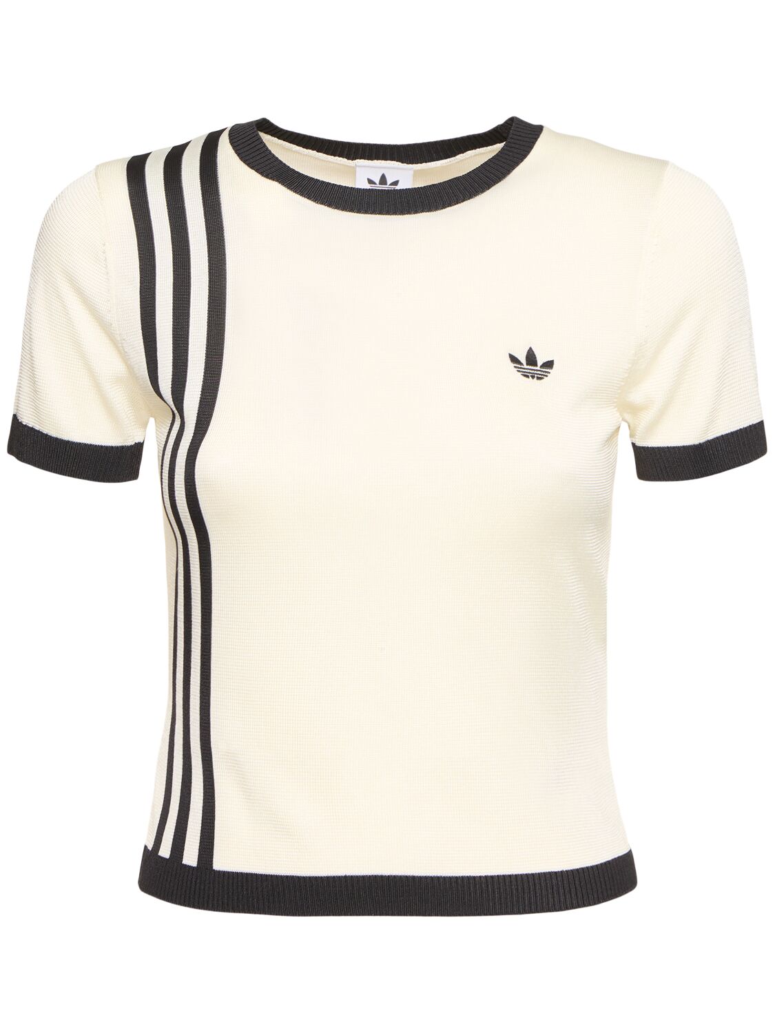 Knitted 3-stripe T-shirt