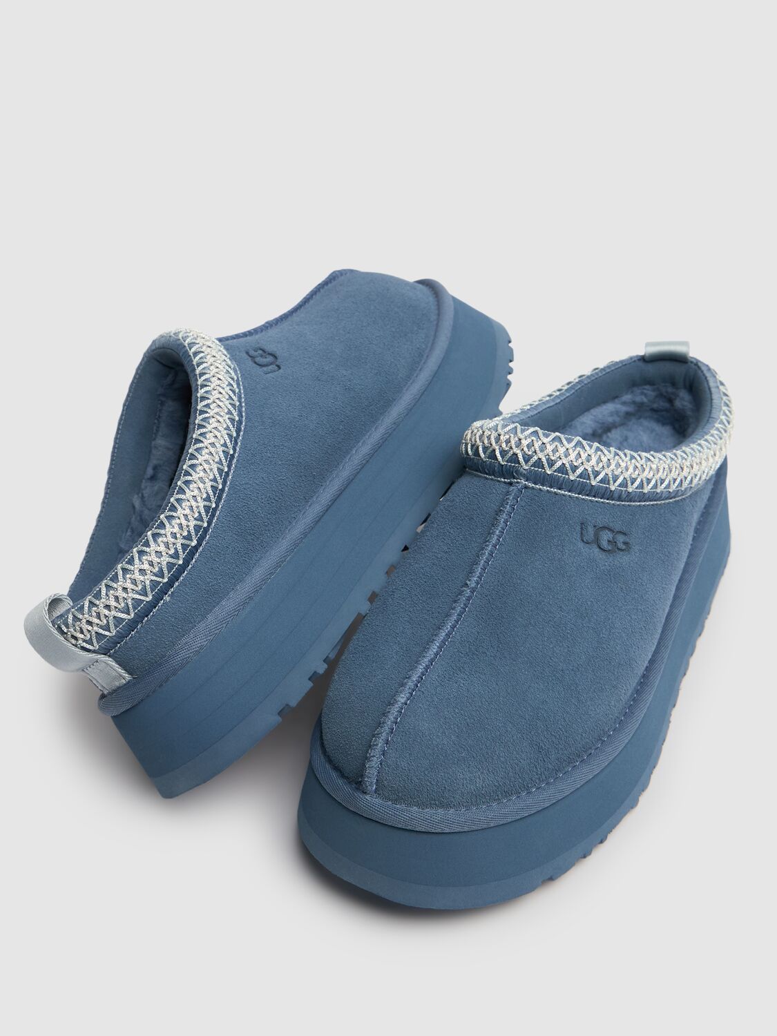UGG 44MM TAZZ SHEARLING PLATFORM LOAFERS 