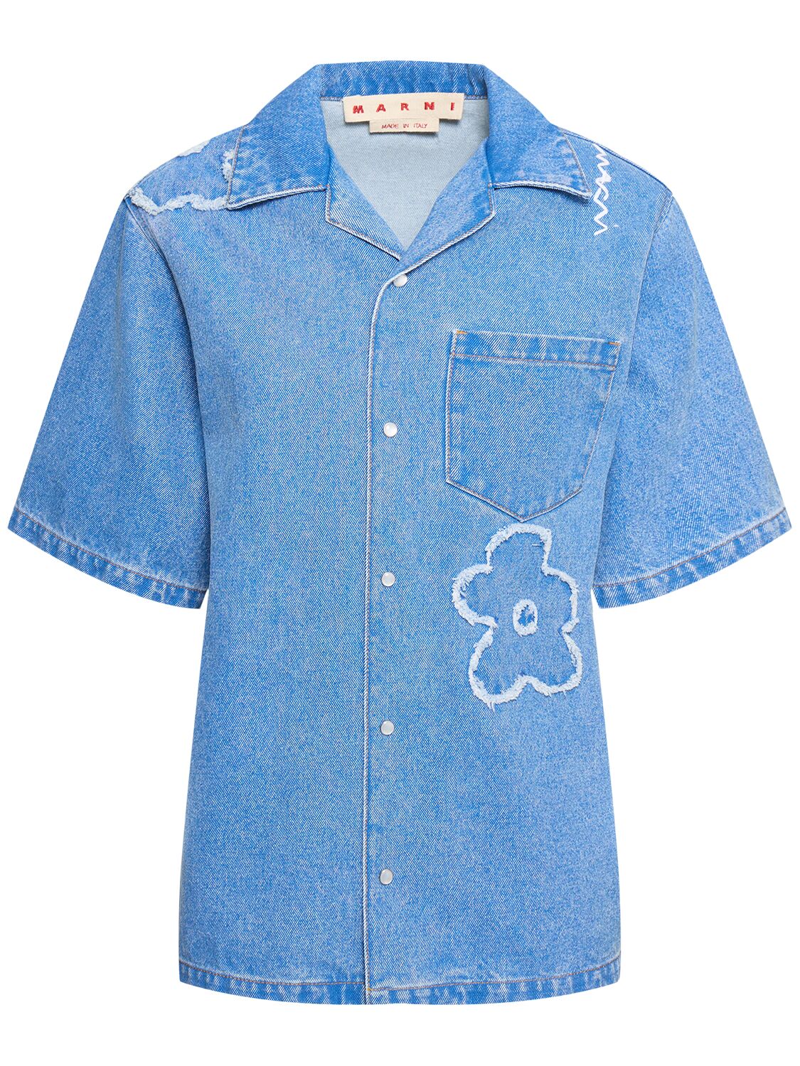 Coated Cotton Denim Shirt