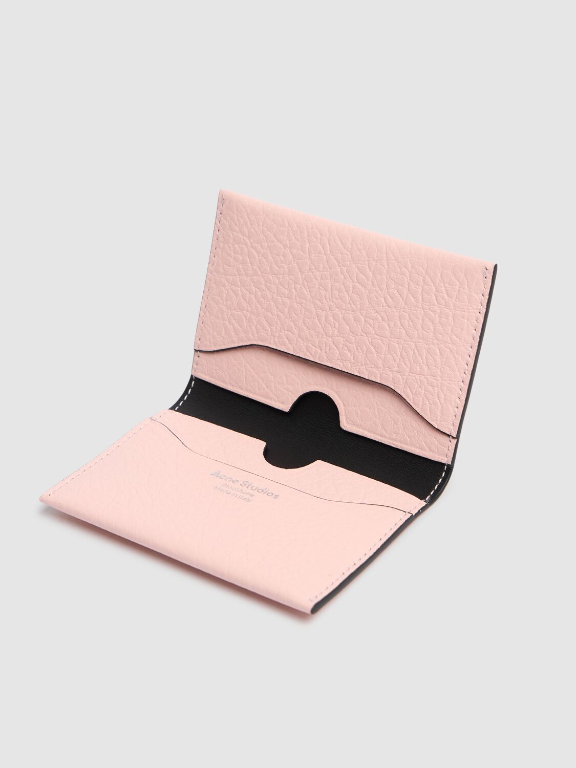 ACNE STUDIOS FLAP GRAINY LEATHER CARD HOLDER 