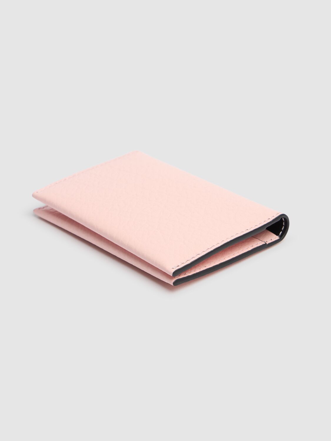 ACNE STUDIOS FLAP GRAINY LEATHER CARD HOLDER 