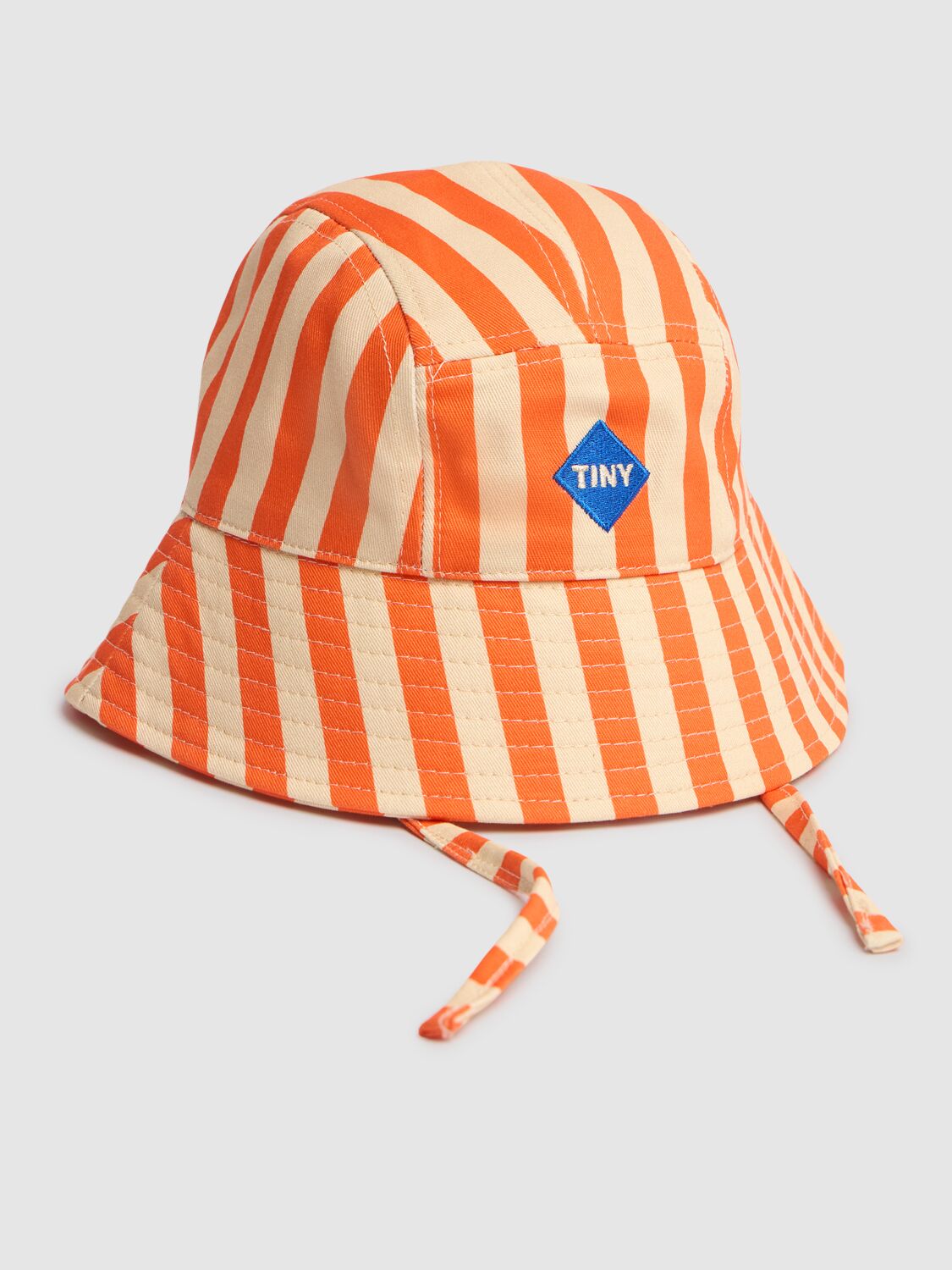 Tiny Cottons Printed Cotton Twill Hat In Red