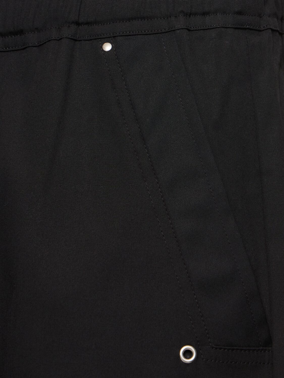 Rick Owens Wide Bela Cotton Poplin Pants In 黑色