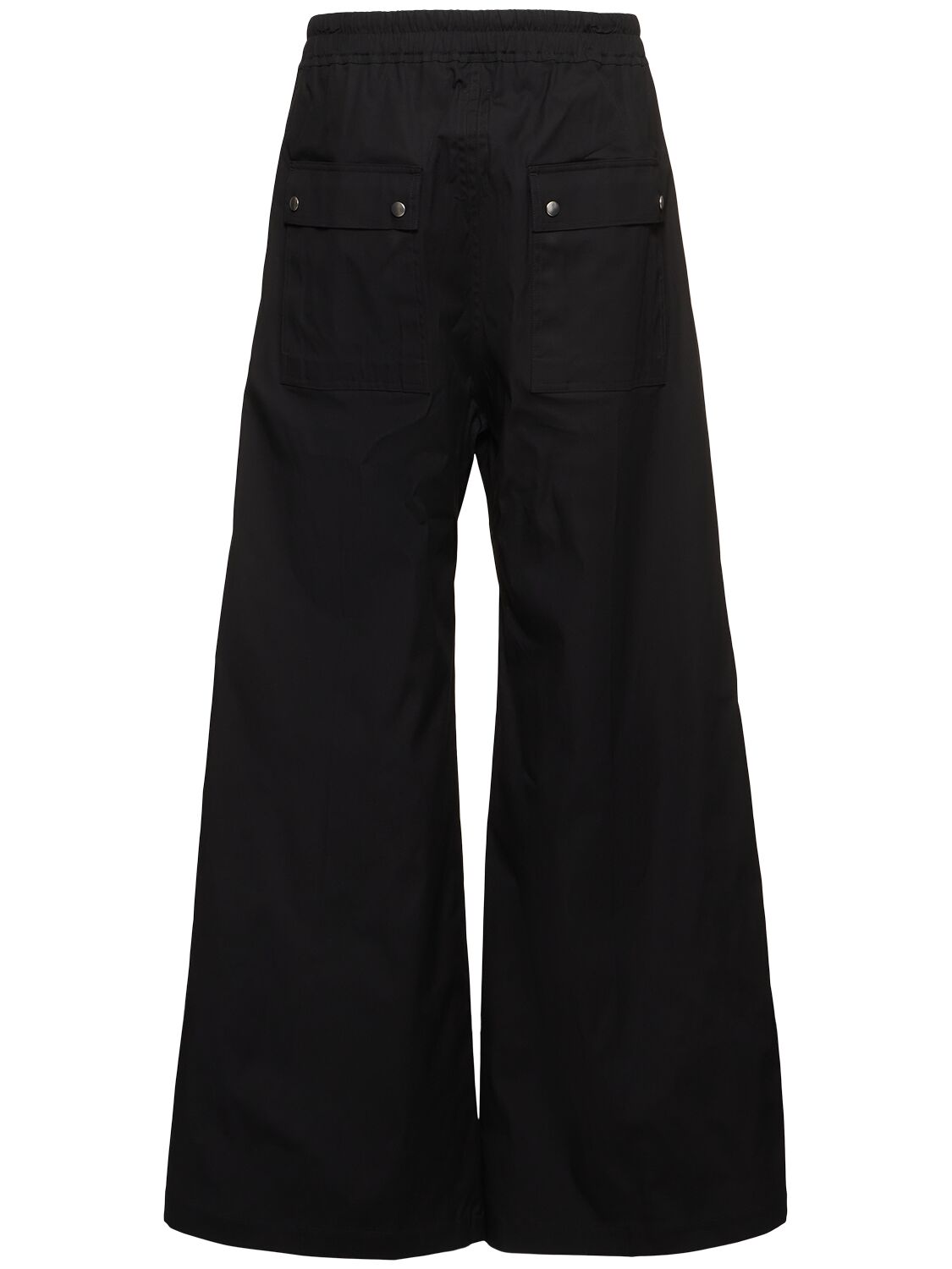 Rick Owens Wide Bela Cotton Poplin Pants In 黑色