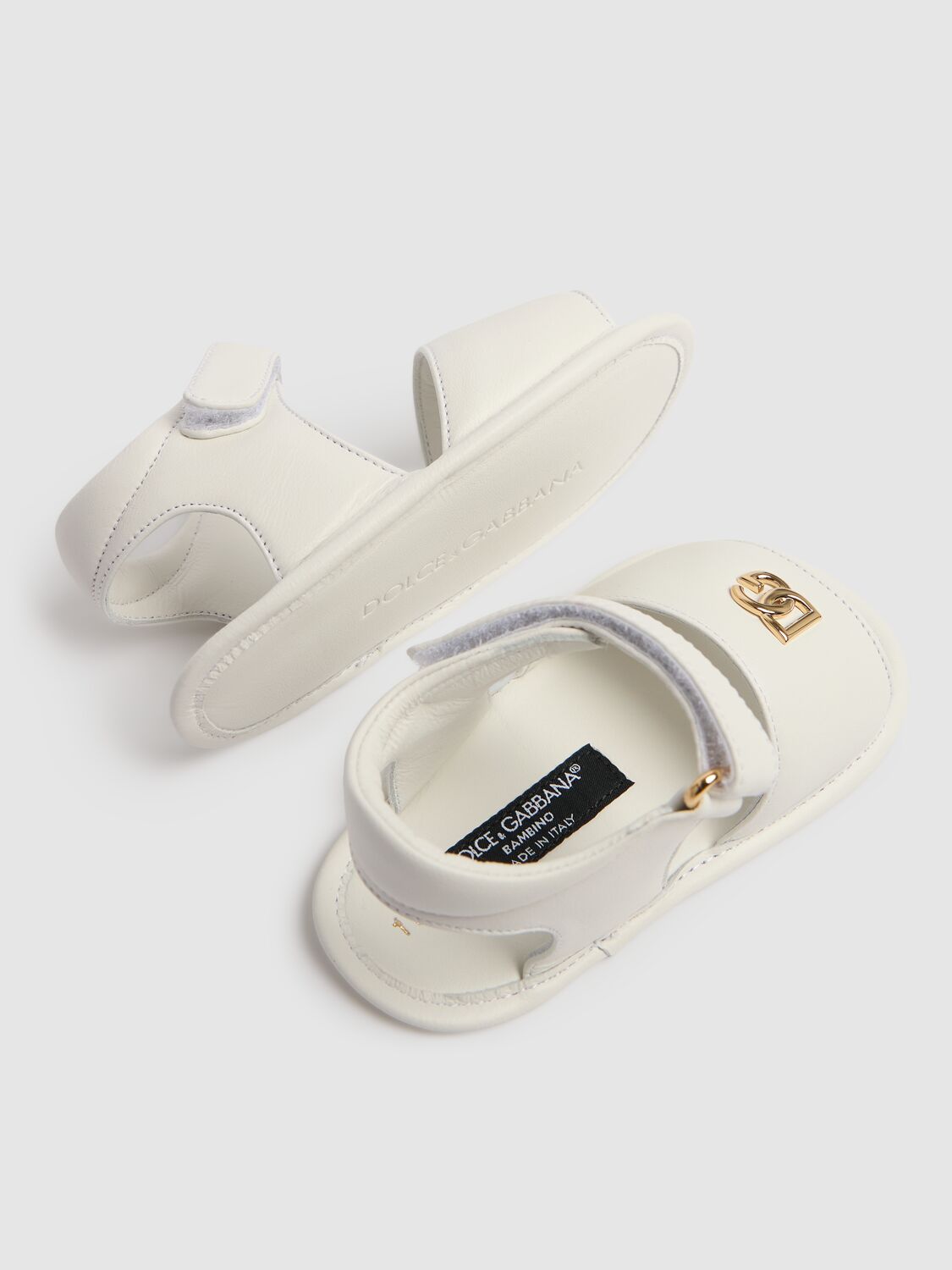 DOLCE & GABBANA LOGO STRAP SANDALS 