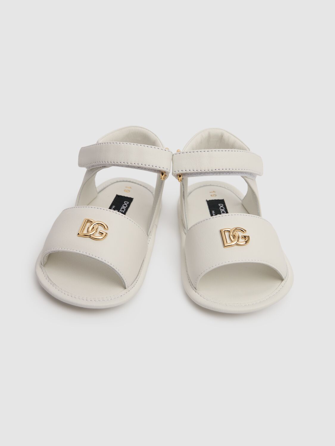 DOLCE & GABBANA LOGO STRAP SANDALS 