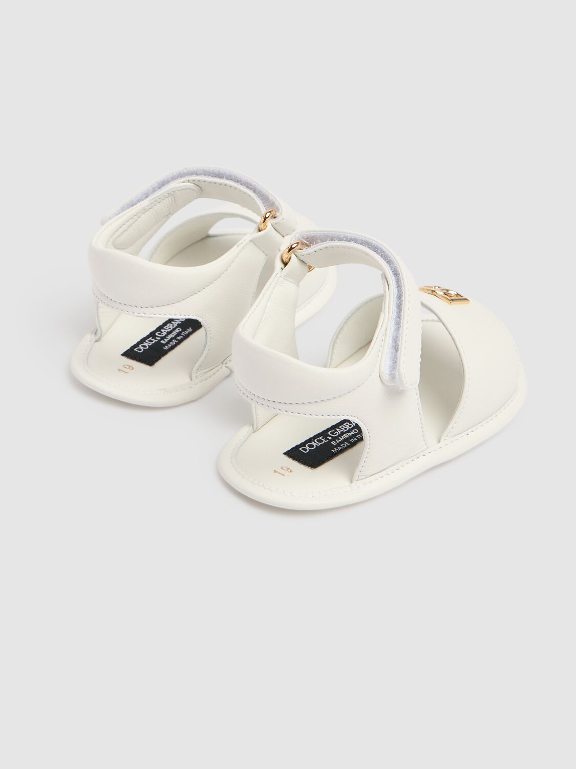 DOLCE & GABBANA LOGO STRAP SANDALS 