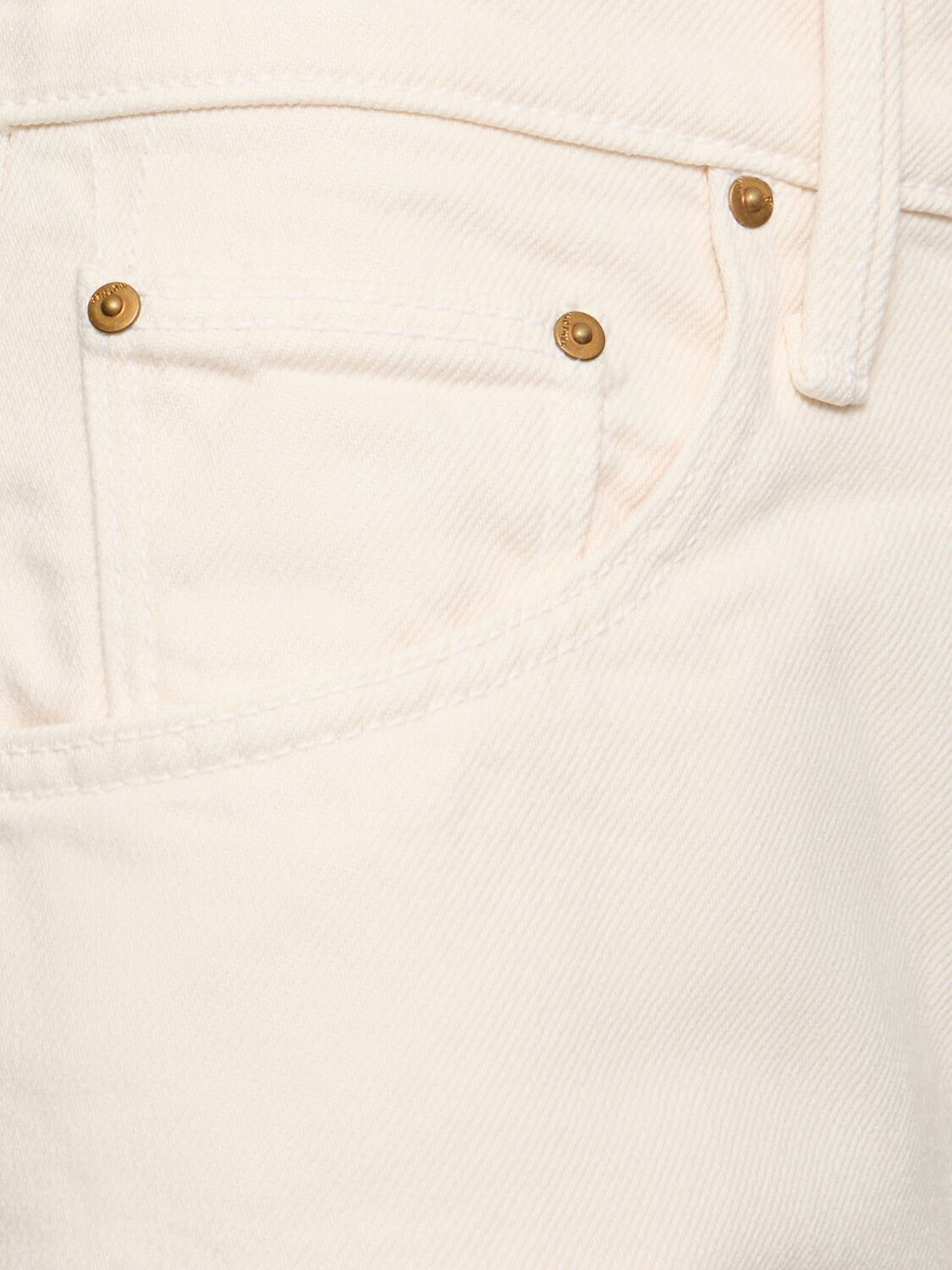 Mother The Peeler Tapered Ankle Jeans In White