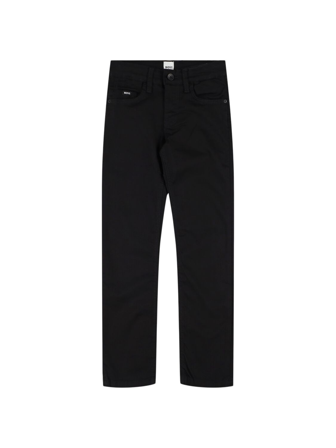 Hugo Boss Cotton Blend Denim Pants In Black