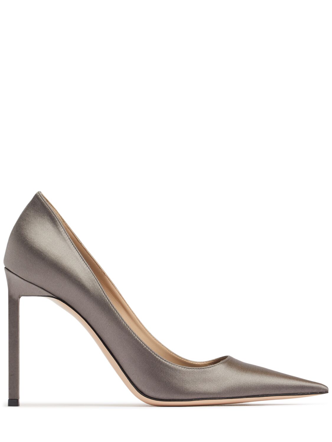 Tom Ford 85mm Pointed-toe Satin Pumps In Gray
