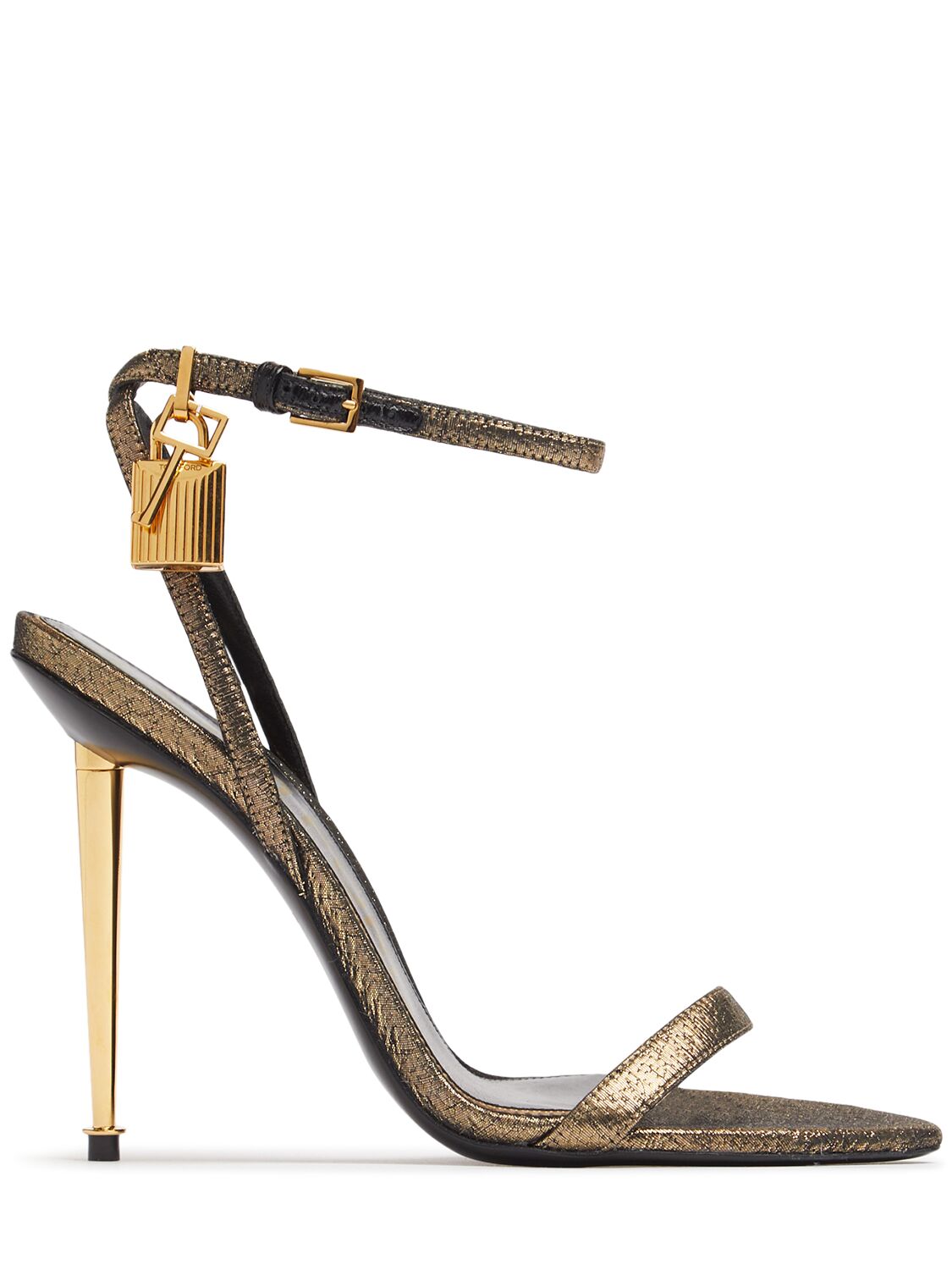 Sandales Effet Martelé Laminé, Talon 105 Mm - TOM FORD - Modalova