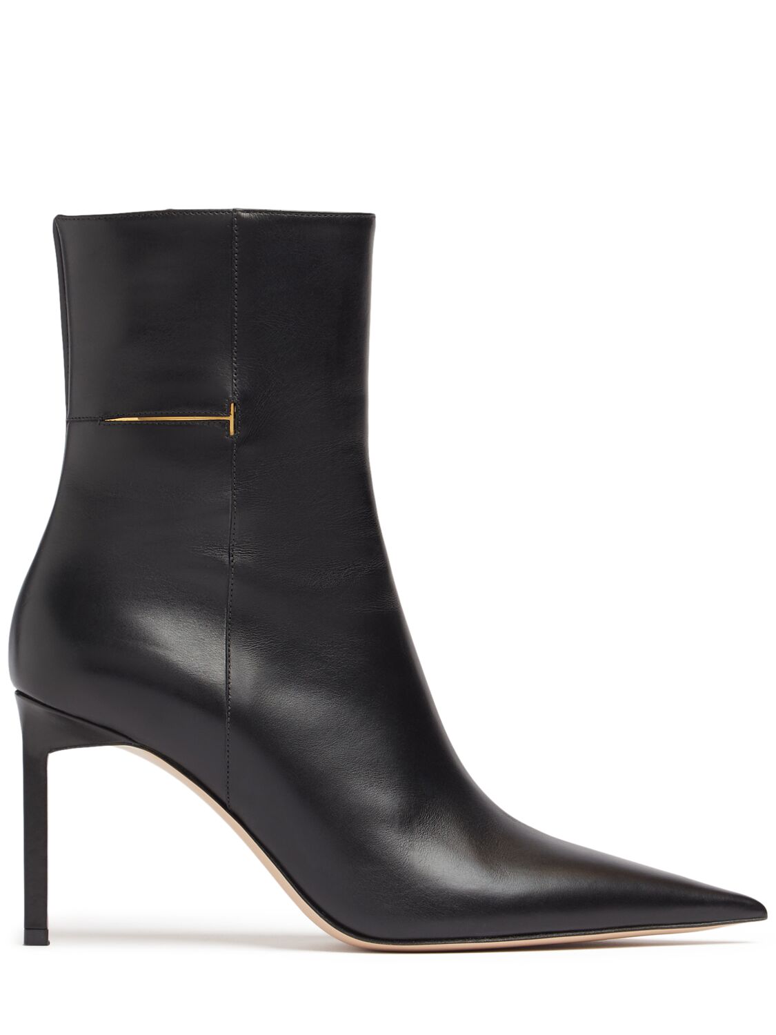 Tom Ford Julianne T Detail Soft Calf Leather Booties In Black