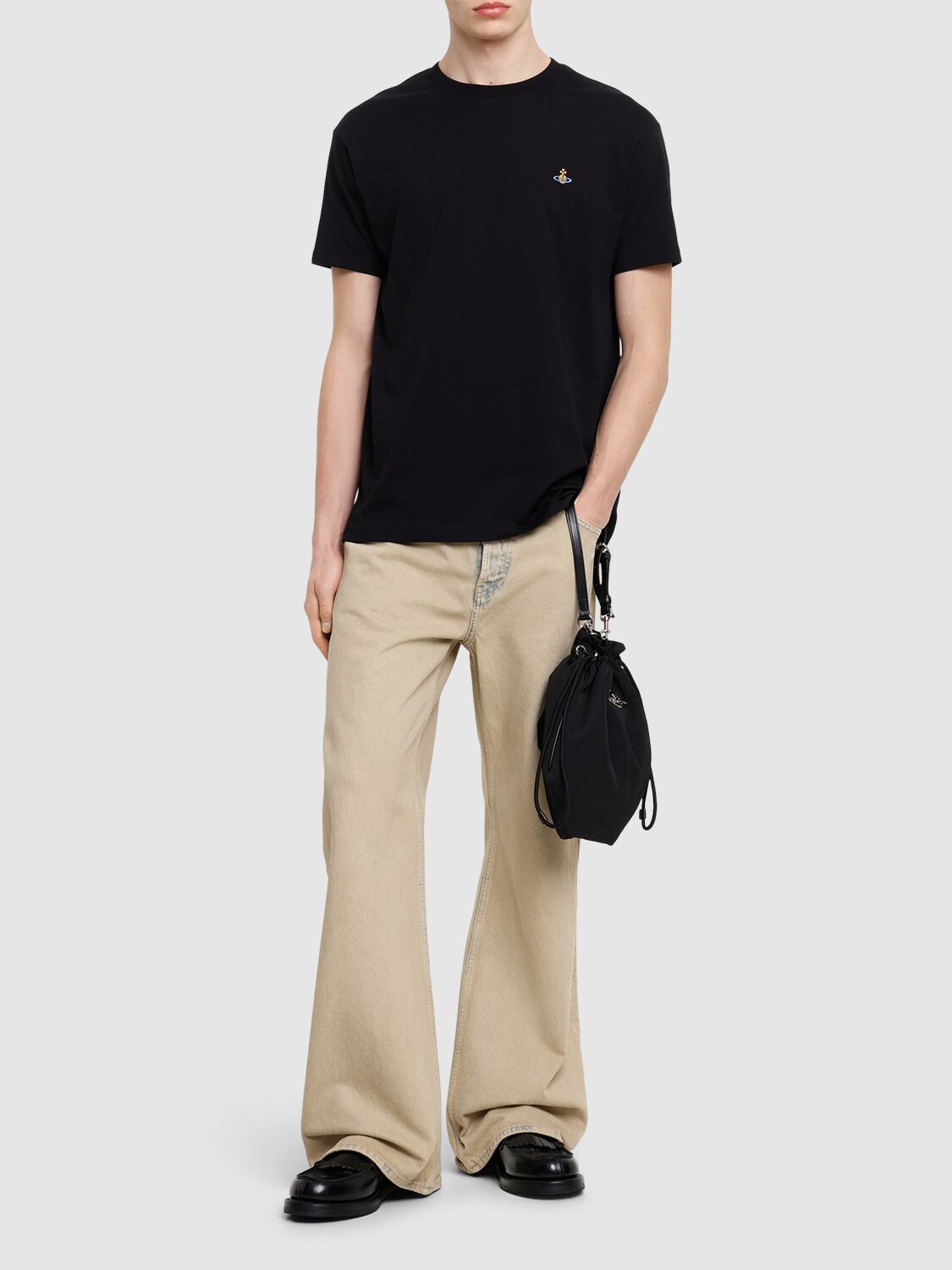 Vivienne Westwood Classic Multicolor Orb T-shirt In Black