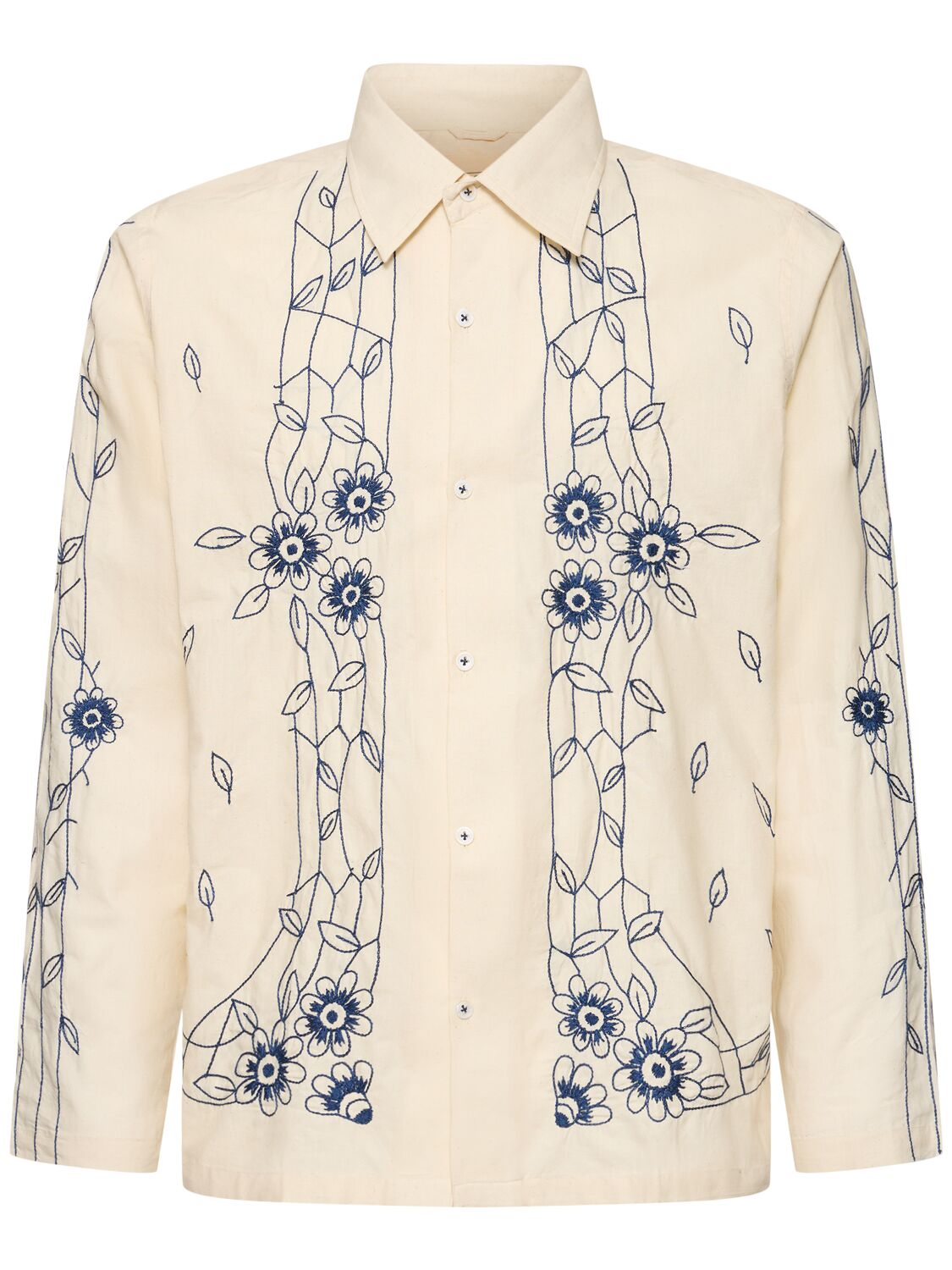 Floral Embroidered L/s Shirt