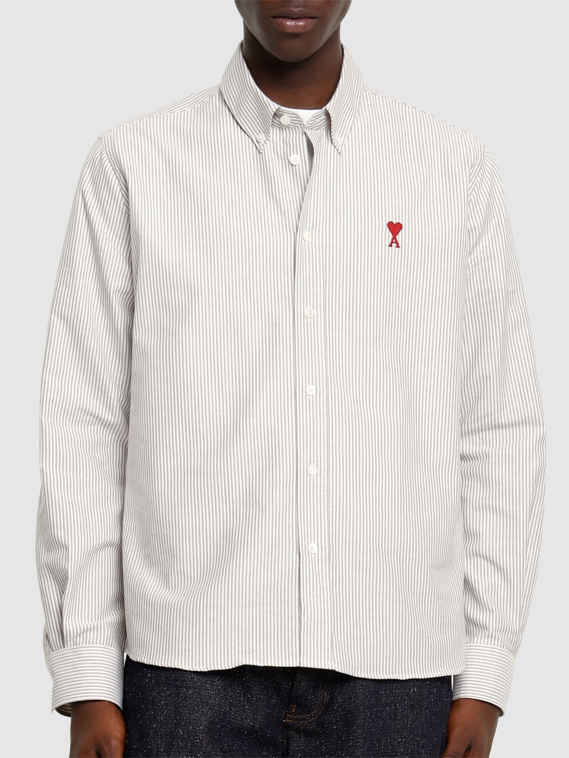 Ami Alexandre Mattiussi Ami Paris Shirt In White/green