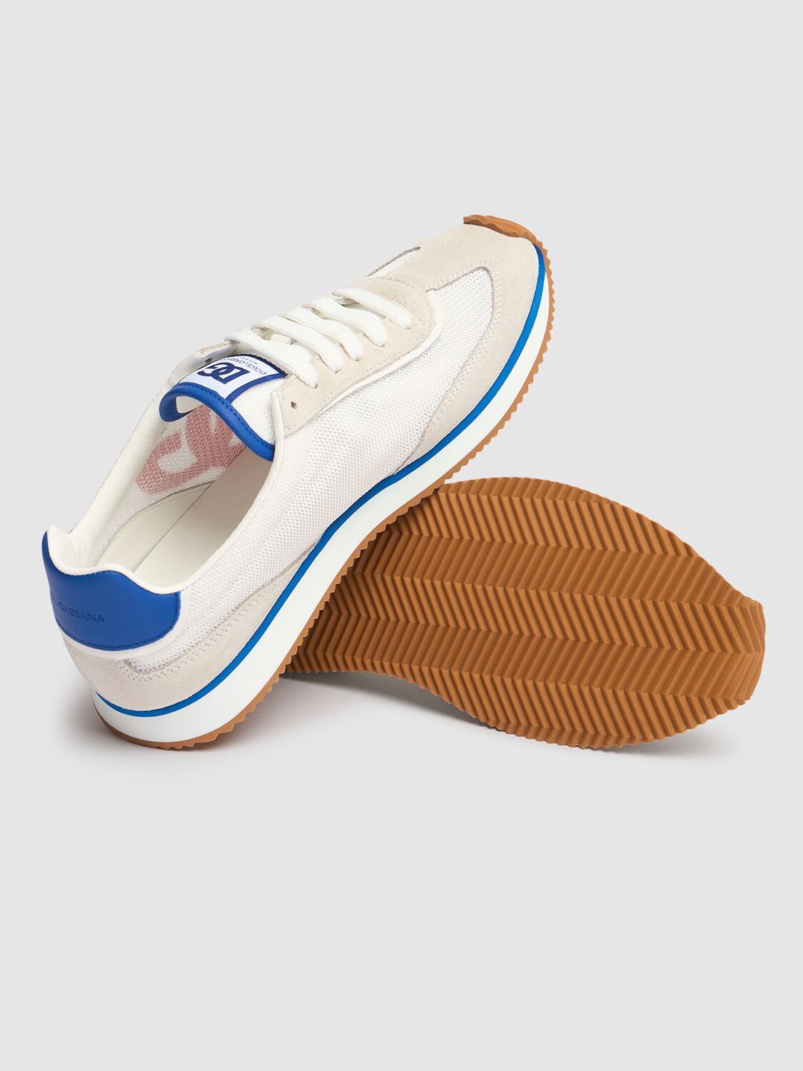 Dolce & Gabbana Cushion Low-top Sneakers Featuring Contrasting Elements In Red/white/blue