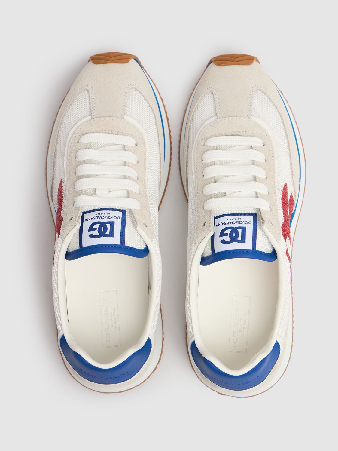 Dolce & Gabbana Cushion Low-top Sneakers Featuring Contrasting Elements In Red/white/blue