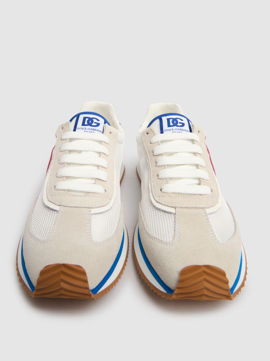 Dolce & Gabbana Cushion Low-top Sneakers Featuring Contrasting Elements In Red/white/blue