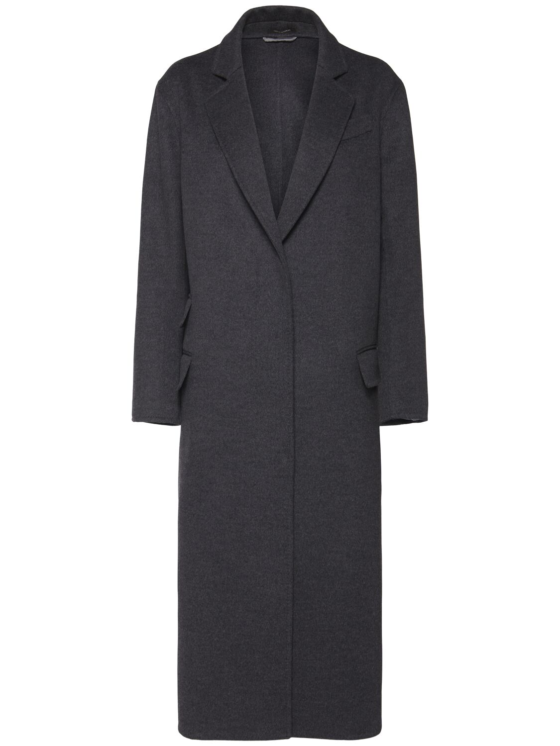Single Breast Wool Blend Coat