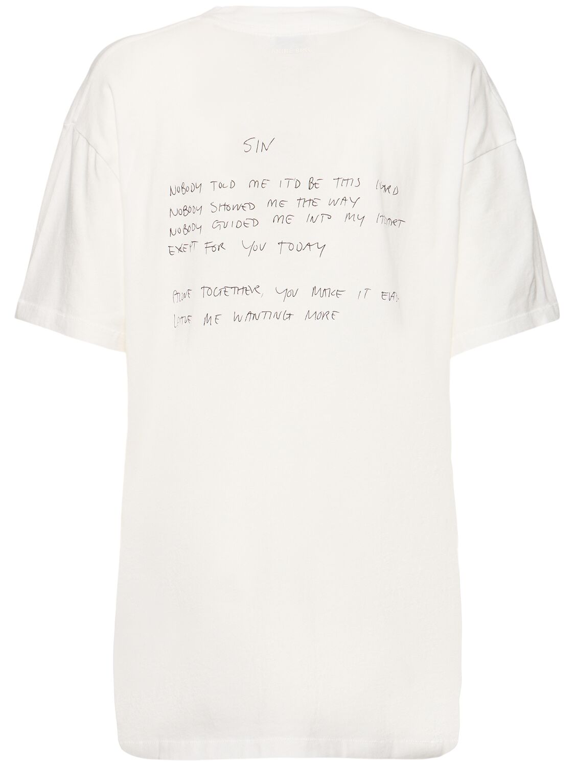 ANINE BING WALKER COTTON LOGO T-SHIRT 